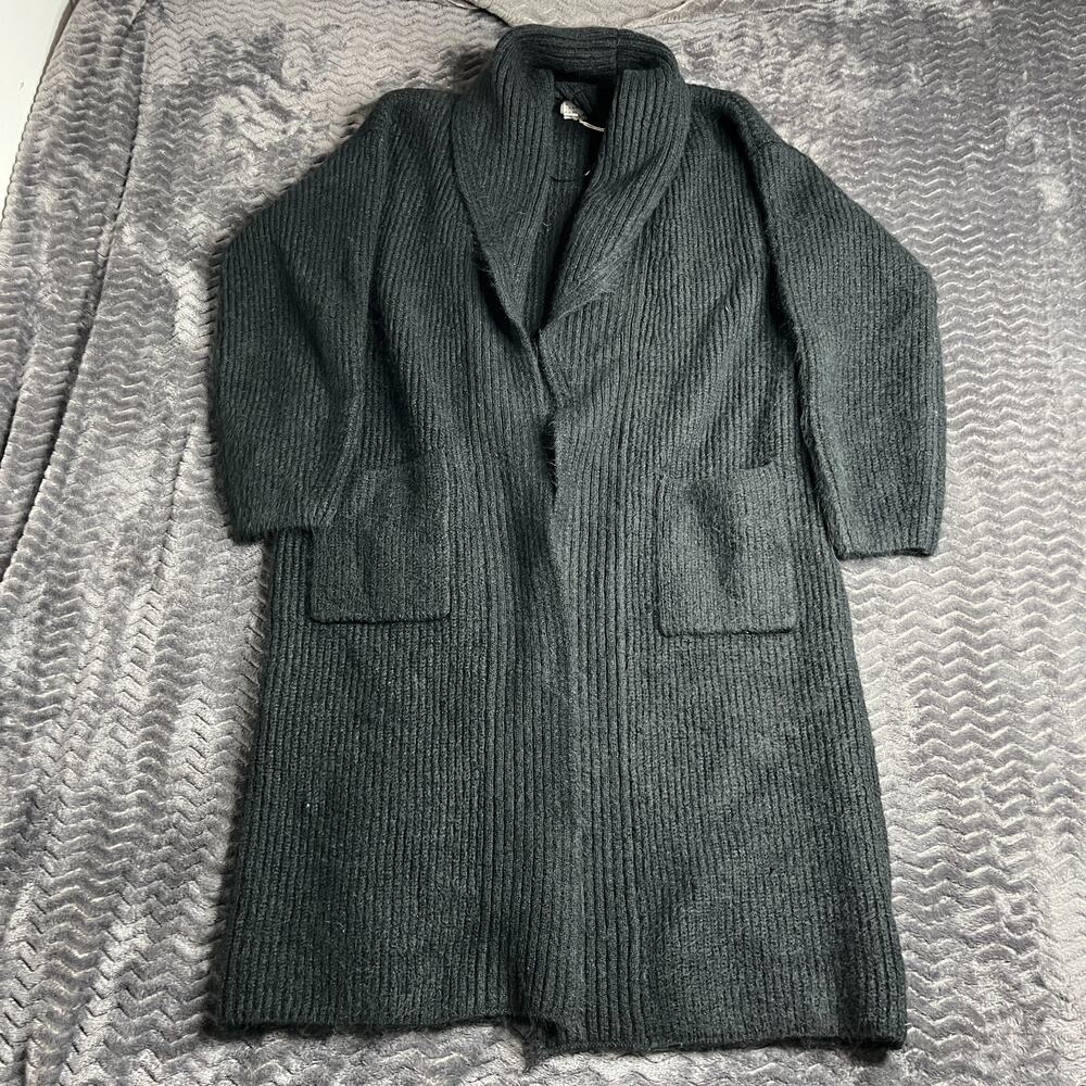 A New Day Womens Size M/L Open thick Layering Cardigan Pockets black